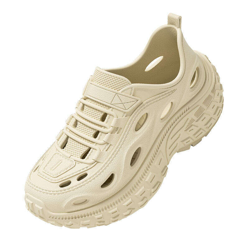 Thick-Soled Clogs for Men, Summer Non-Slip Outdoor Fishing Beach Wading Shoes, Comfortable Driving Slippers