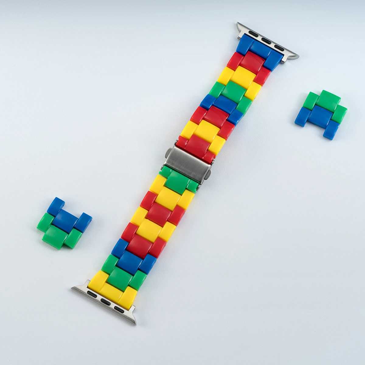 Can Resin Band for ple tra 2 49mm 7 8 9 41 45 40mm 42 44mm Str building blocks Bracelet for I 6 SE 5 Y250730