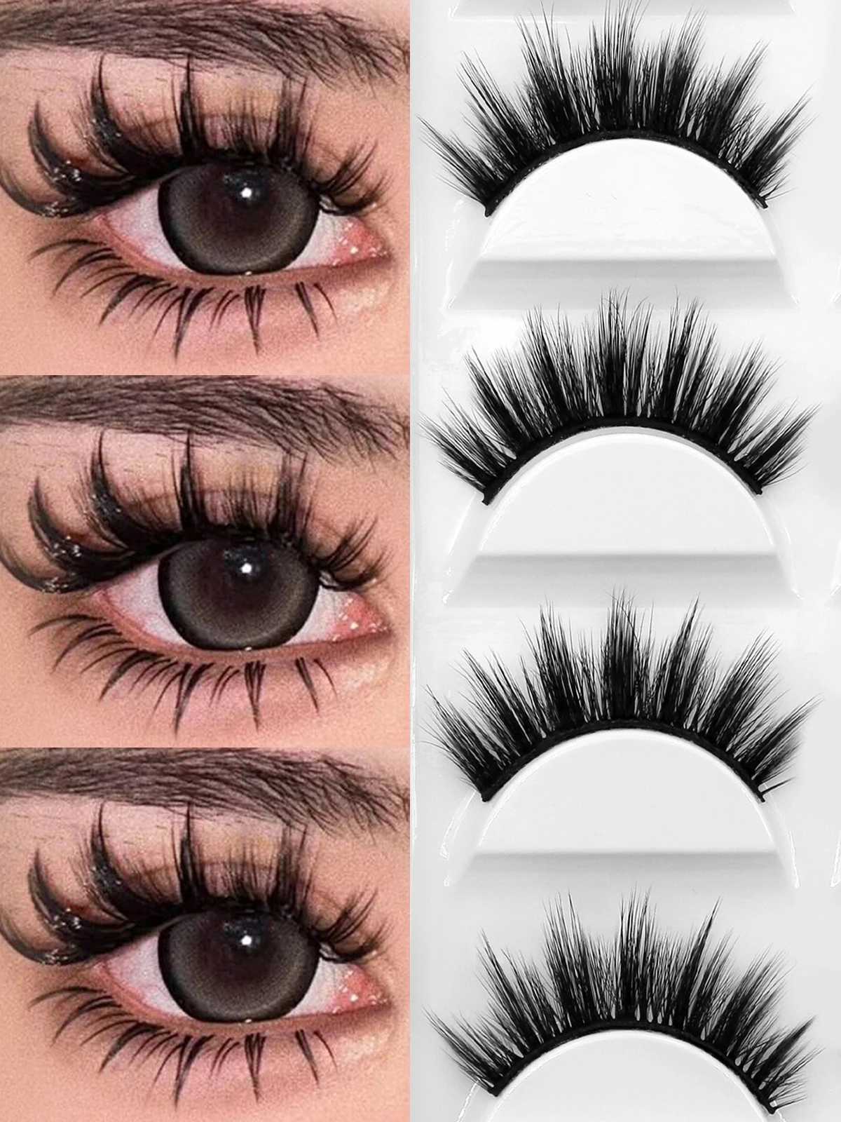 Grainy Manga Lashes Faux Mink Eyelashes Winged End Eye Elongated Eyelashes Fake Lashes Natural Long Eyelashes Extension Z250730