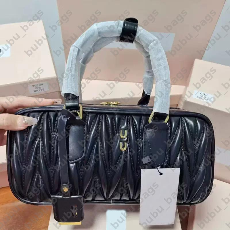 6 Colors Womens Designer Handbag 27*13CM Pleated Bowling Bags Women Single Shoulder Bag Soft Hand Bags Commuting Small Square Case