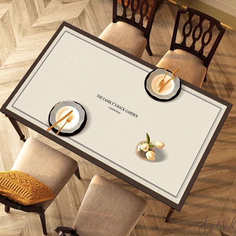 Light French High-End Dining Table Mat Waterproof Oil-Proof Wash-Free Heat-Resistant Leather Vintage Style Tablecloth Protector designer luxcury - view 8