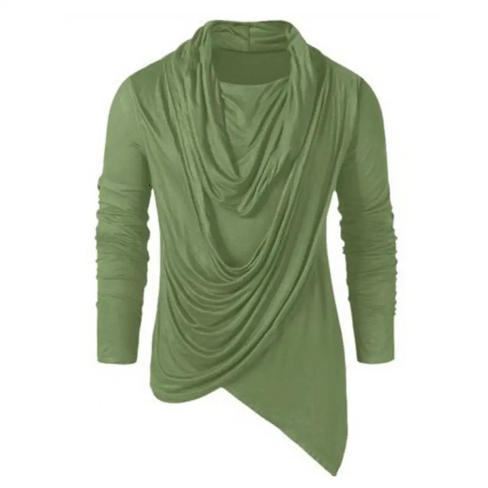 Men Pullover Asymmetrical Punk Hip Hop Zipper Hoodie Gothic Streetwear Harajuku Nightclub Stage Hooded Cloak Sweatshirt Male 250729