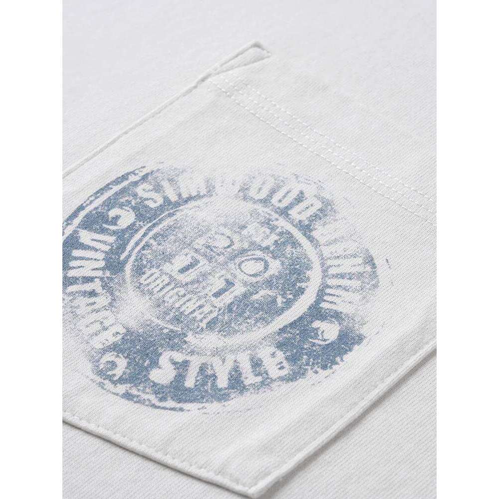 SIMWOOD 2025 Summer New Oversize 270gsm Cotton Fabric T-shirts Men Vintage Enzyme Washed Letter Print Tops Plus Size Tee