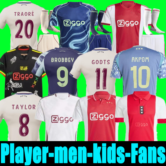 25 26 125th Anniversary Soccer Jerseys Kids Kit25 26 Football Shirts AKPOM Co branded styles TAYLOR CRUYFF Bob Marley stone AjaOX Traore Godts Weghorst Klaassen