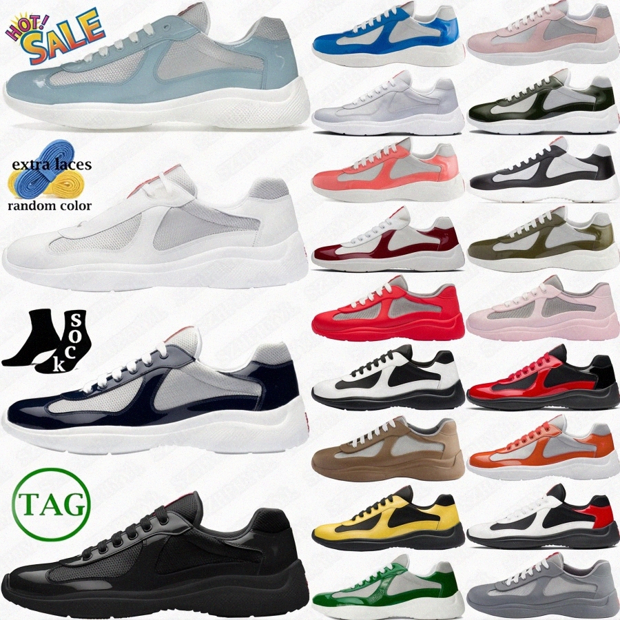 Designer cups Americas Cup sneakers shoes sneaker shoe gold Black Blue Mango Loden Green Gray Silver Red White Gold mens womenelKS#