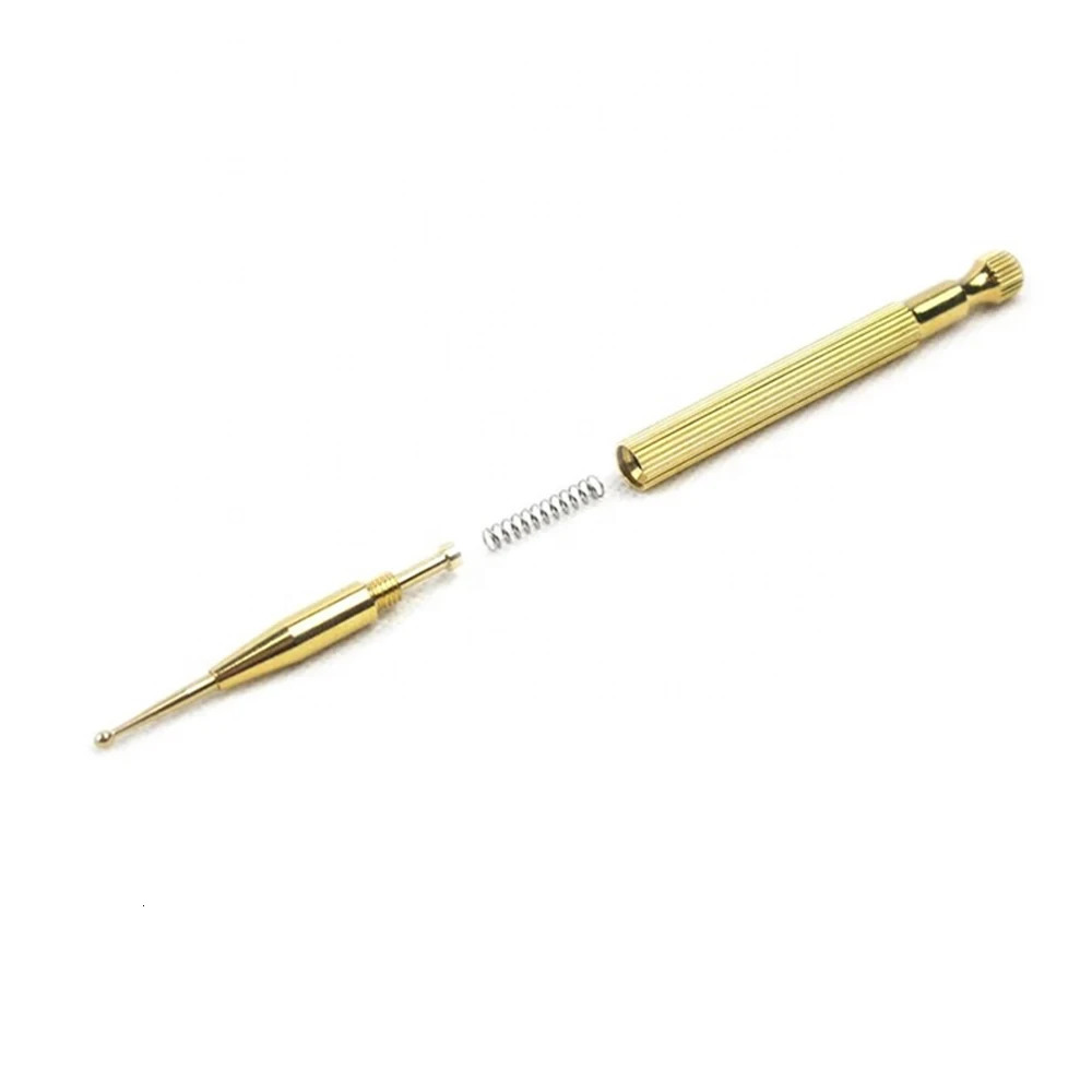 Retractable Acupuncture Point Probe Ear Massage Brass Pen Massage Needle Detection Deep Tissue Auriculo Ear Care Tool 250726