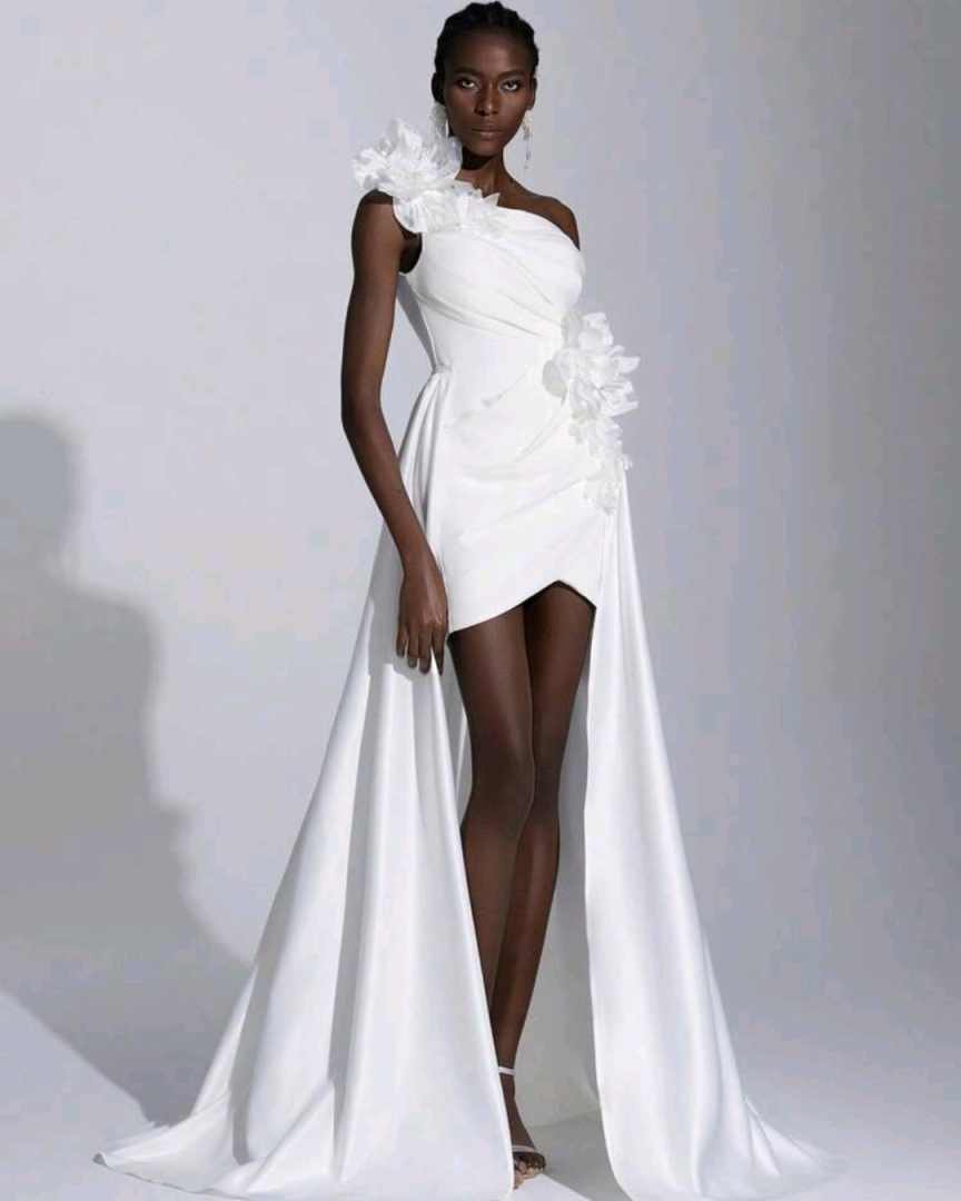 Classic Wedding Dress Mermaid Gowns Sleeveless One Shoulder 3D Appliques Floor-Length Formal Bridal Gowns Plus Size Customized Vestido de novia