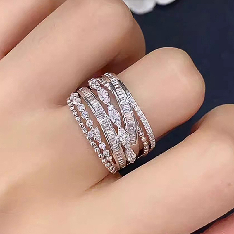Choucong Handmade Gorgeous Luxury Jewelry 925 Sterling Silver Fill Princess Cut White Topaz CZ Diamond Gemstones Geometry Party Promise Women Engageme
