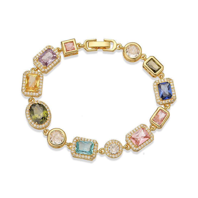 TK Luxury jewelry designer necklace bracelet retro geometric inlaid with colored diamonds choker high-end palace style Gold Silver moissanite necklace