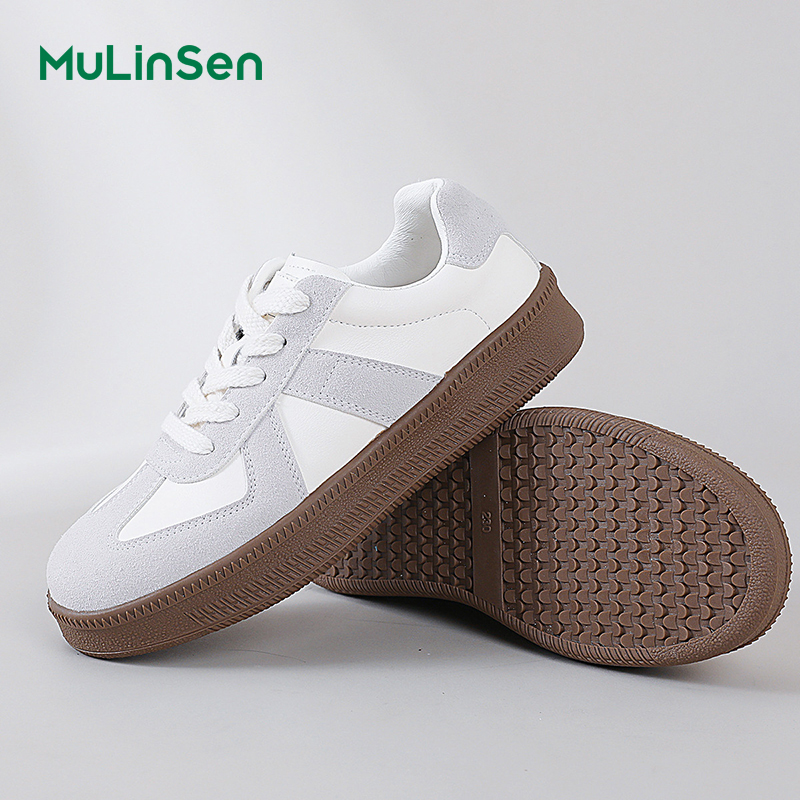Mulinsen flat-soled Korean-style cool German training shoes for women 2025 spring and autumn new thick-soled height-enhancing versatile casual sneaker