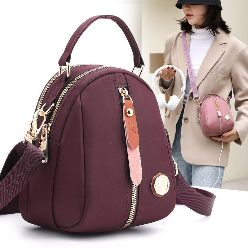 Colorful Fox New Women's Shoulder Outdoor Casual Mobile Phone Coin Purse Water-Resistant Nylon Crossbody Bag ddmymoon