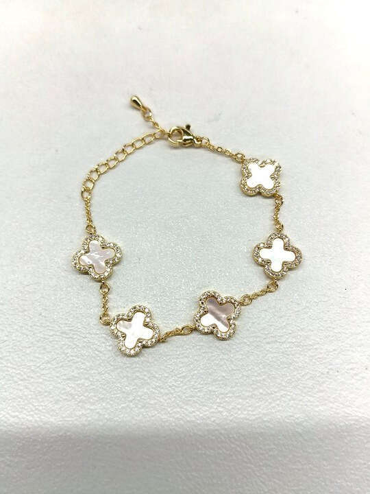 French Style Zircon Flower Rhombus 2025 Elegant Bracelet Light High-end Feel Women's Jewelry