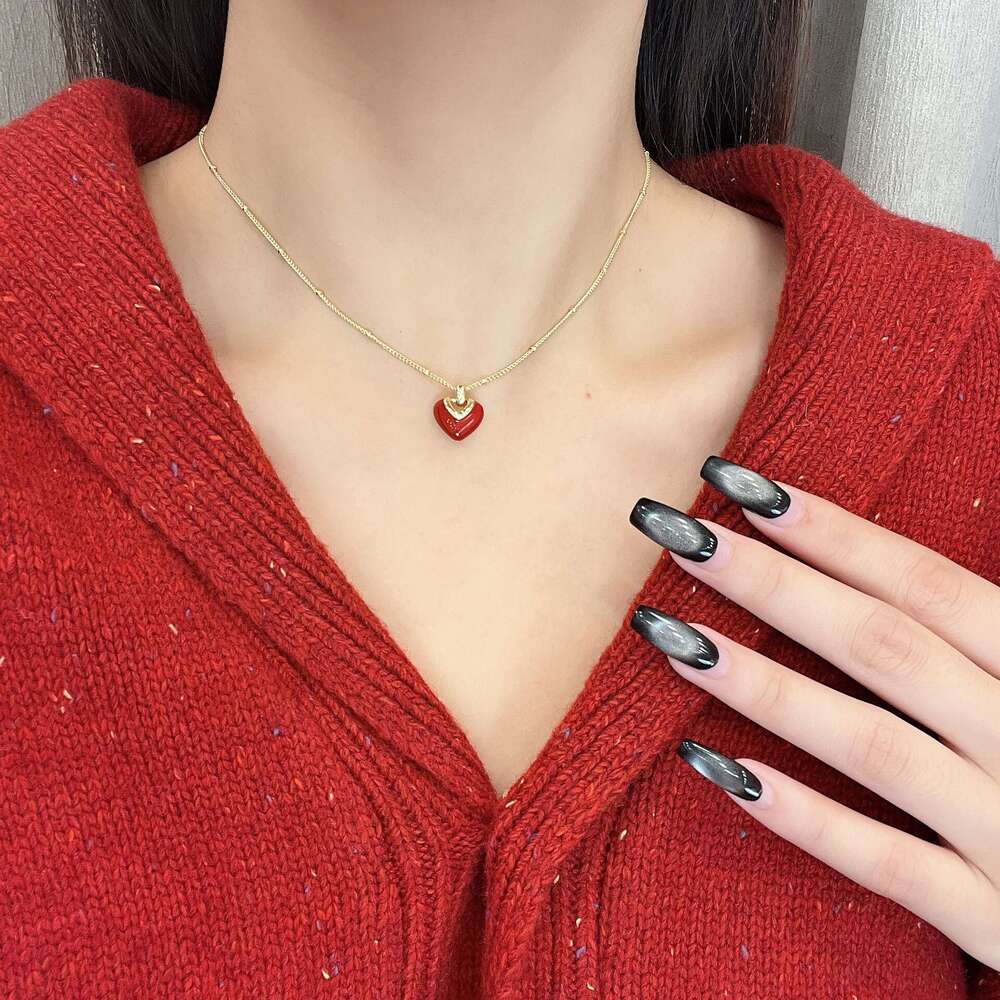 Autumn Winter Tiger Eye Stone Leather Cord Pull Necklace for Women, Melad Yadan Style Long Sweater Chain, Simple Fashion Clavicle Chain 383
