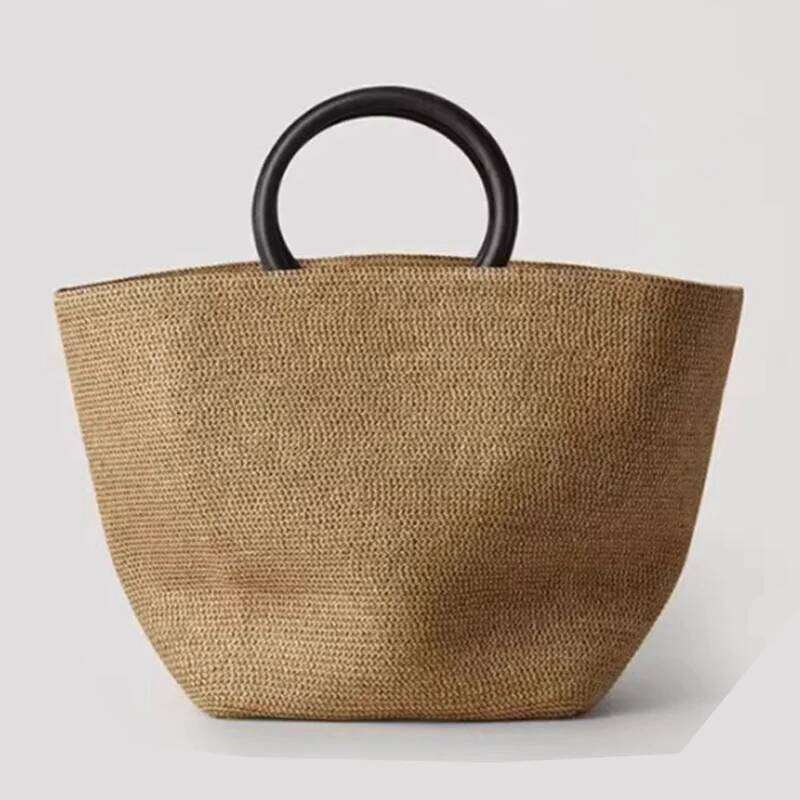 NEW Fahion Straw Woven Purae Handbags Women Summer Beach Vintage Casual Shoulder Crossbody Bags Large Capacity Totes