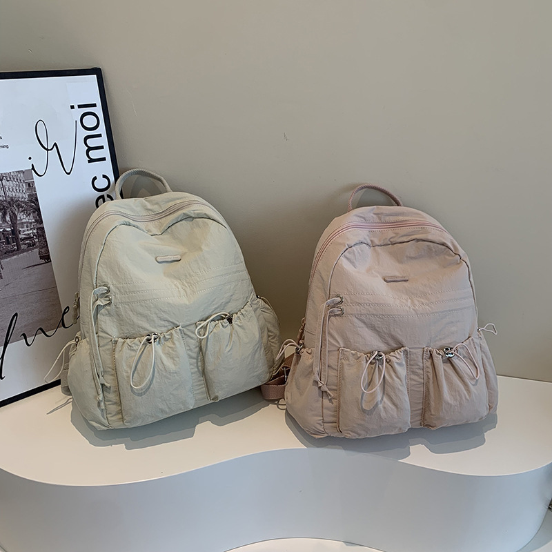 Colorful Fox Korean Style Cute for Women Large Capacity School Lightweight Commuting Versatile Drawstring Backpack ddmymoon