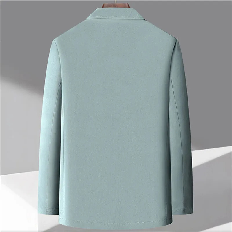 Spring Summer Casual Sunscreen Blazers Men Lightweight Solid Fashion Suit Coat Thin Male Business Single Breasted Blazer Outwear 250724