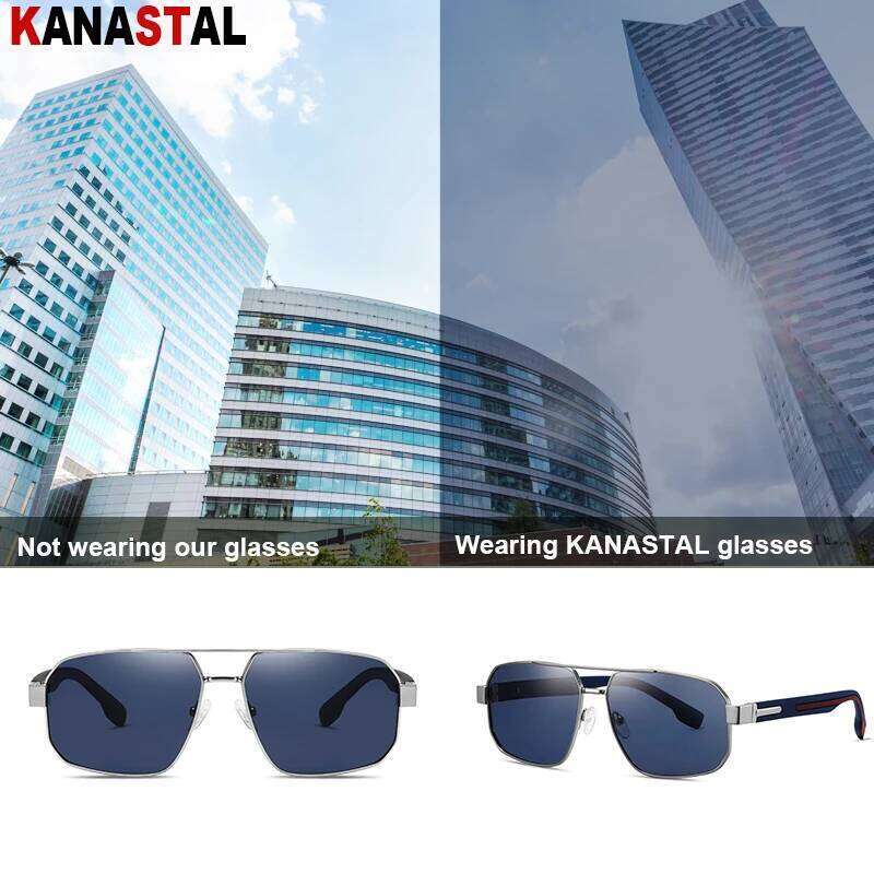 Men Metal Polarized Sunglasses Women UV400 Sun Glasses Big Eyeglasses Frame Driving Golf Cycling Goggle Anti Glare Shade Eyewear