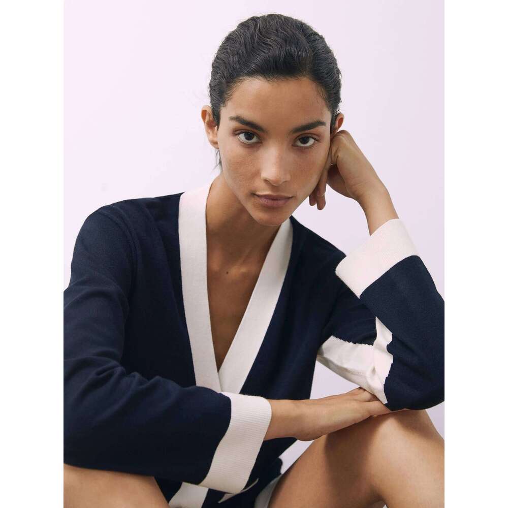 Ethereal MD 2025 Massidutti Autumn New Style Of Fashion Patchwork Knitted Women's Casual Top Cardigan 250728