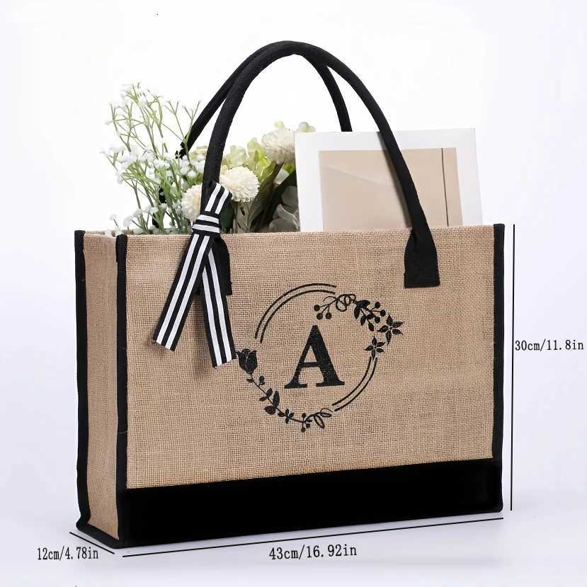 Personalized Letter Shoulder Canvas Ladies Bag Large Capacity Pocket Handbag for Men and Women G250729