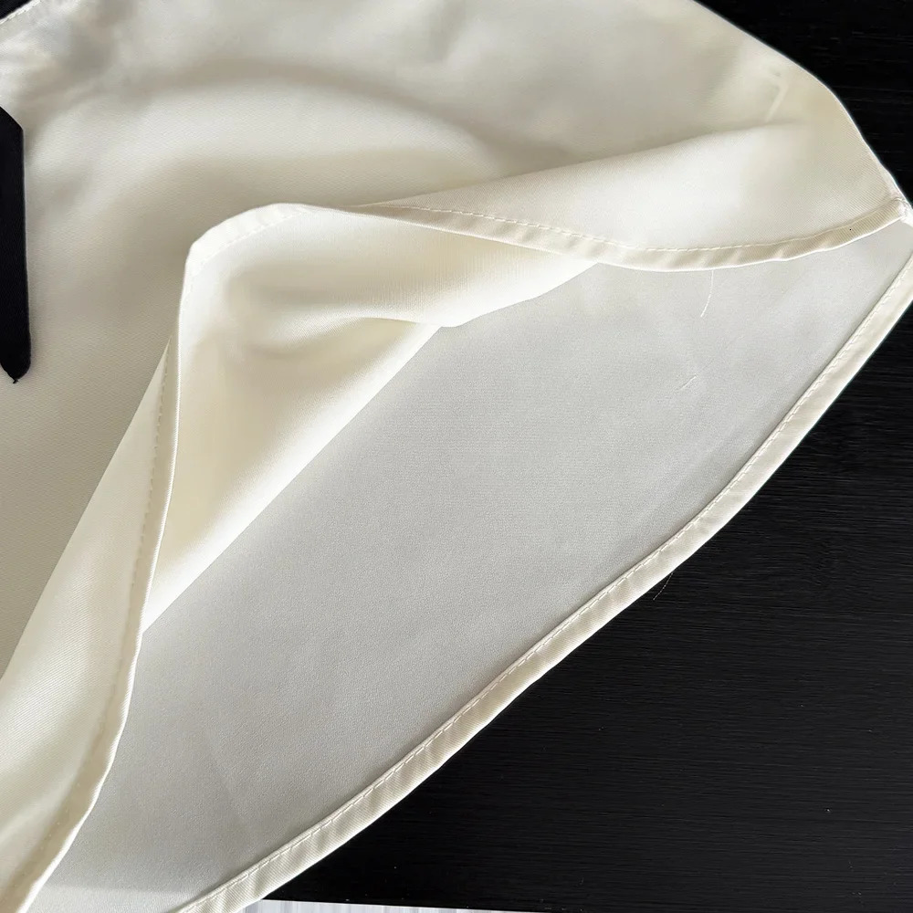 Korean Version Fashion Black and White Girl Birthday Party Casual Suit Bow Vest Dresswide Leg Pants Two-piece Set Summer 250729