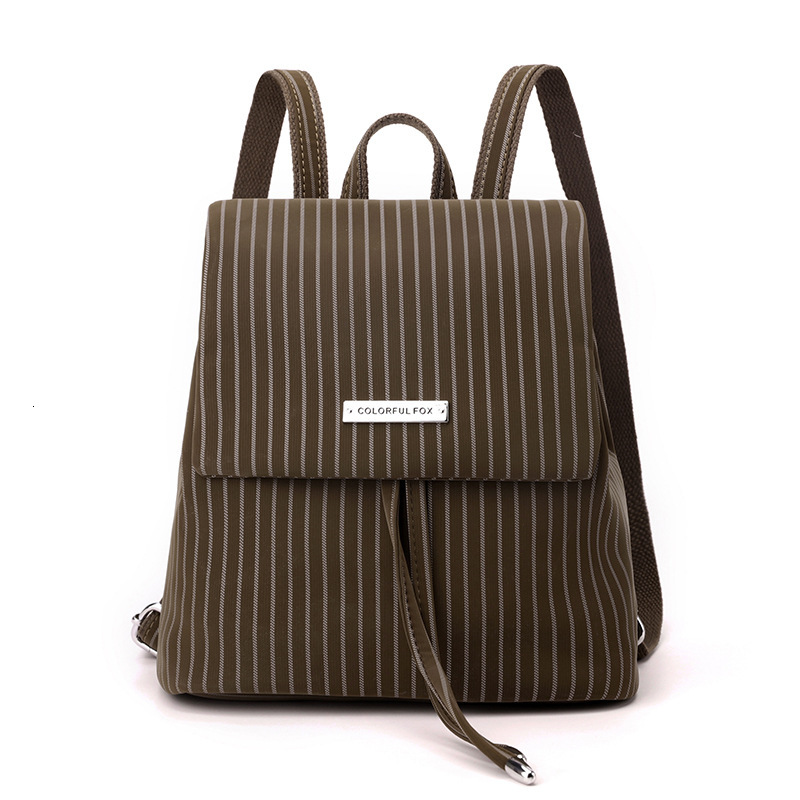 Colorful Fox Korean Niche British Style Versatile High-end Striped Mini Drawstring Backpack ddmymoon