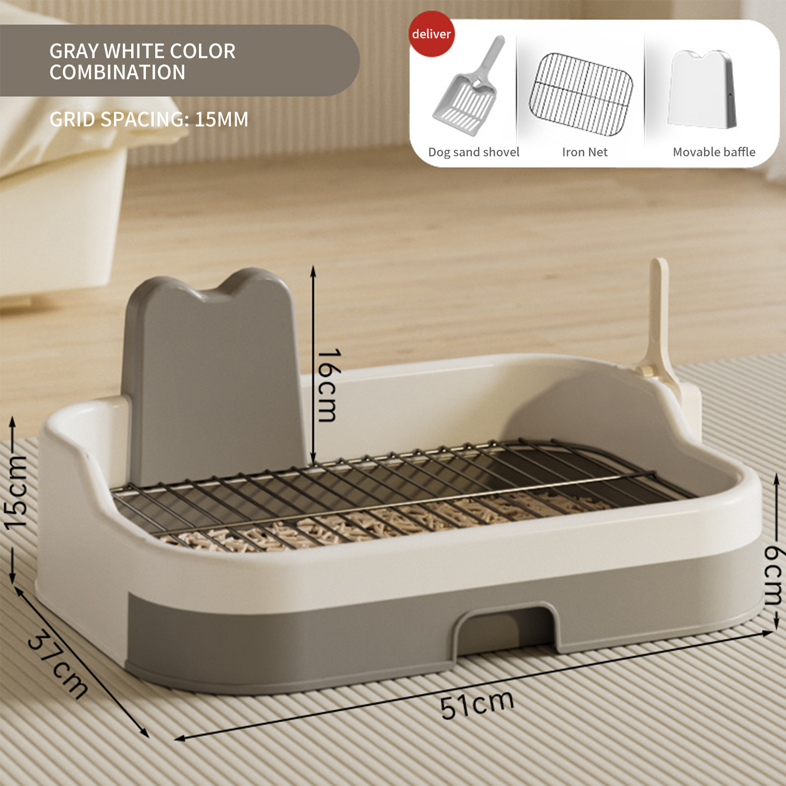 Dog toilet large dog oversized high fence iron mesh flat plate anti stepping urine splashing easy to clean toilet bowl manufacturer wholesale