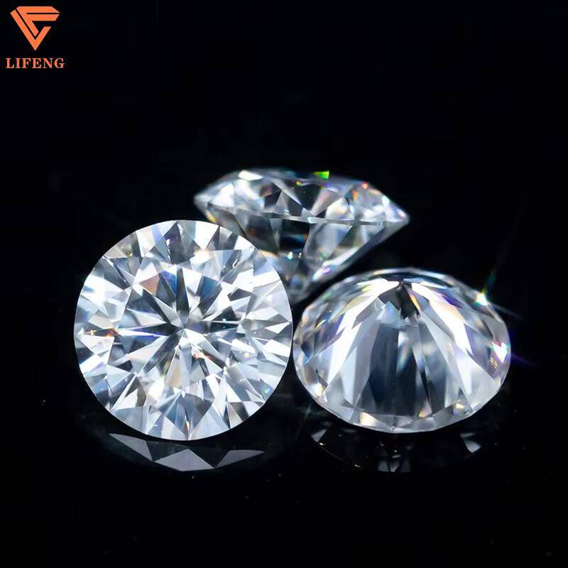 New Arrival Custom Jewelry Moissanite Bright Cut Natural Pink Round Diamond Cut Wholesale Price
