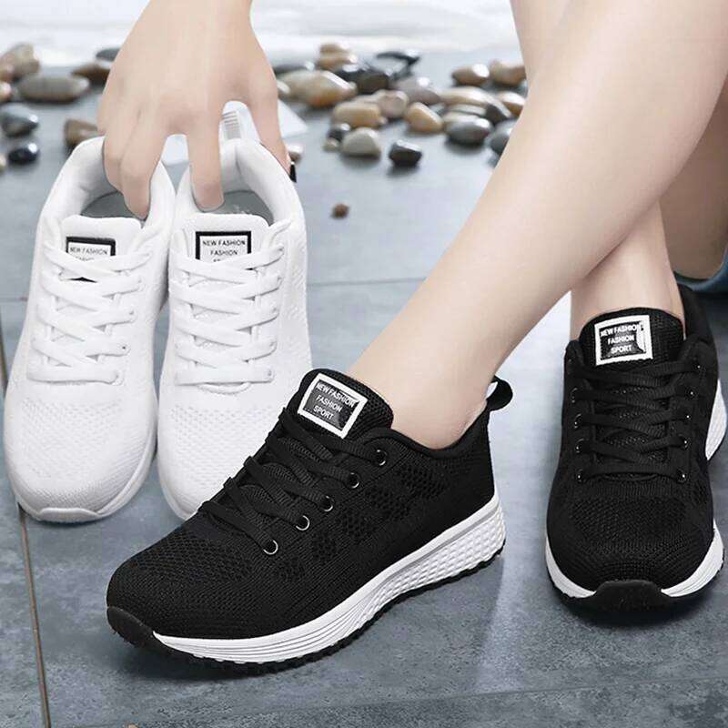 Women's Sneaker Mix Color Sneakers For Women 2025 Baskets Femmes Breatherable Mesh Casual Sports Shoes Woman Flat