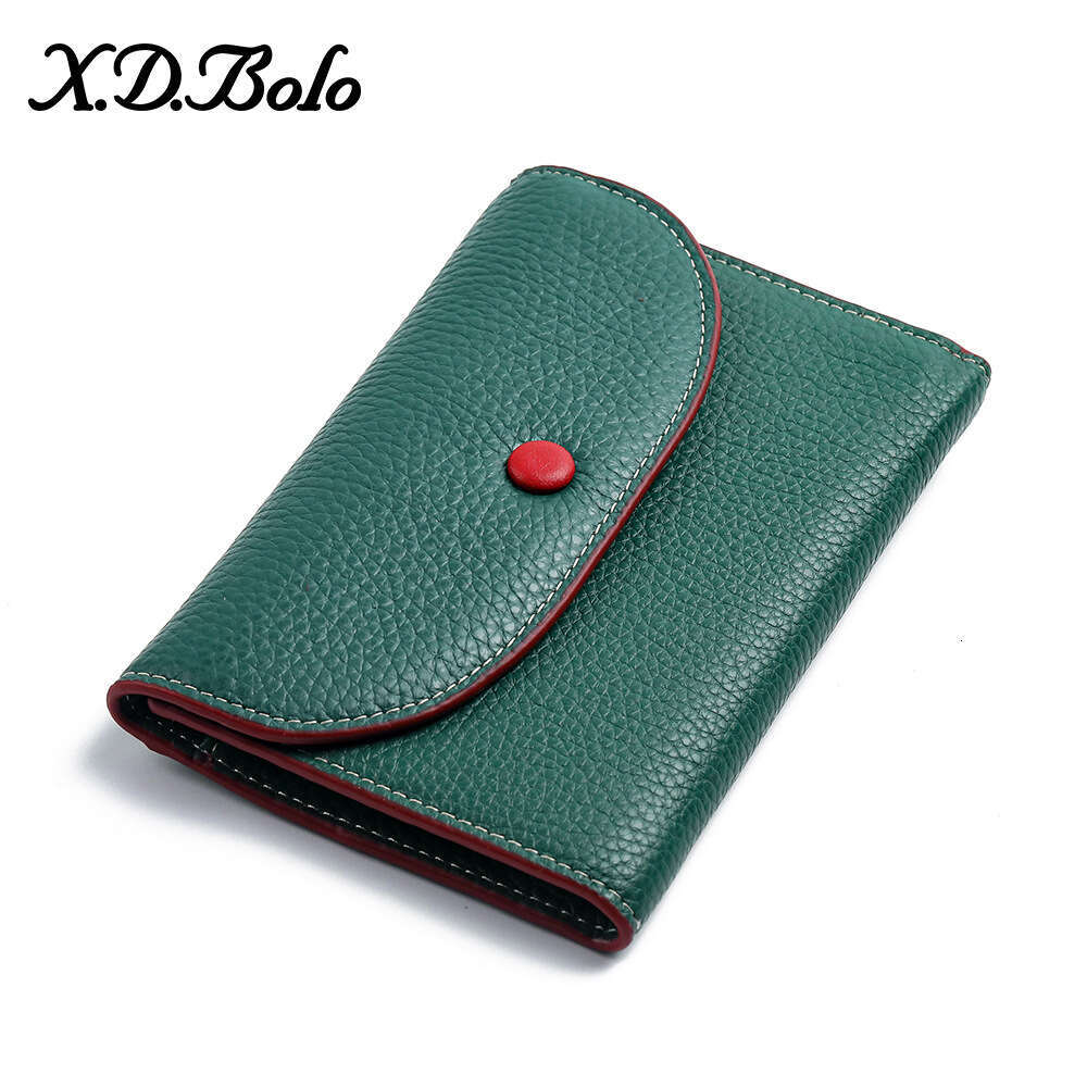 New Women's Korean Fashion Zipper Coin Purse Multi-Card Slot Soft Leather Buckle Wallet B5 B5