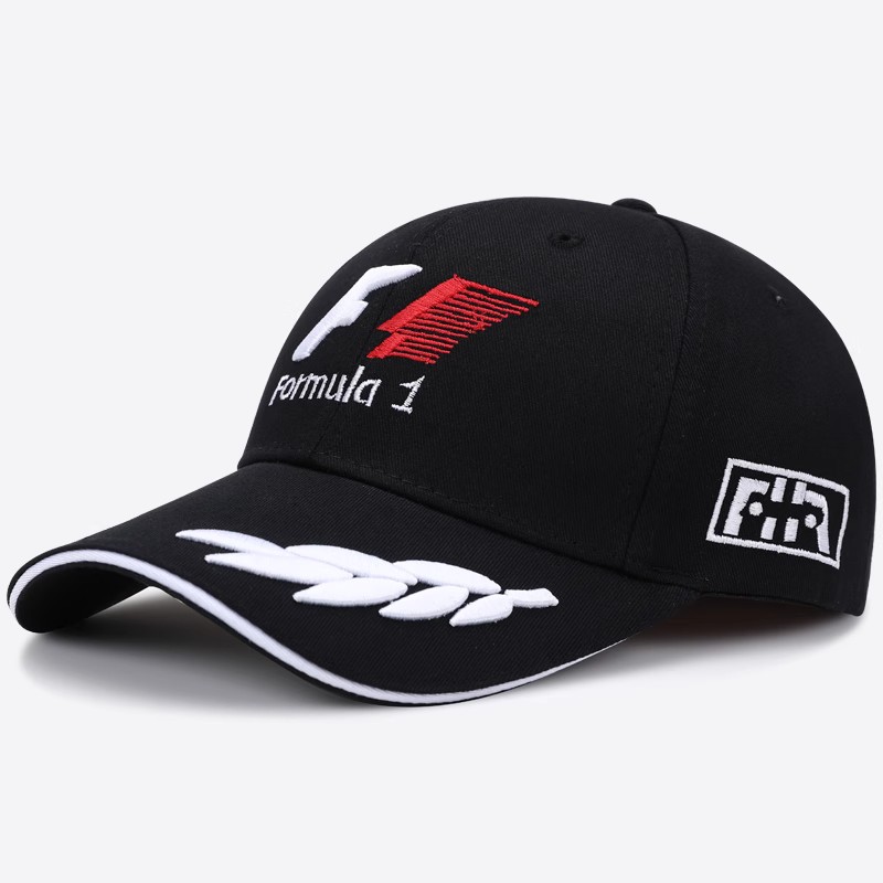 Formula 1 World Championship Baseball Cap - High-Density Embroidered, Adjustable Cotton Hat for Racing Fans & Streetwear