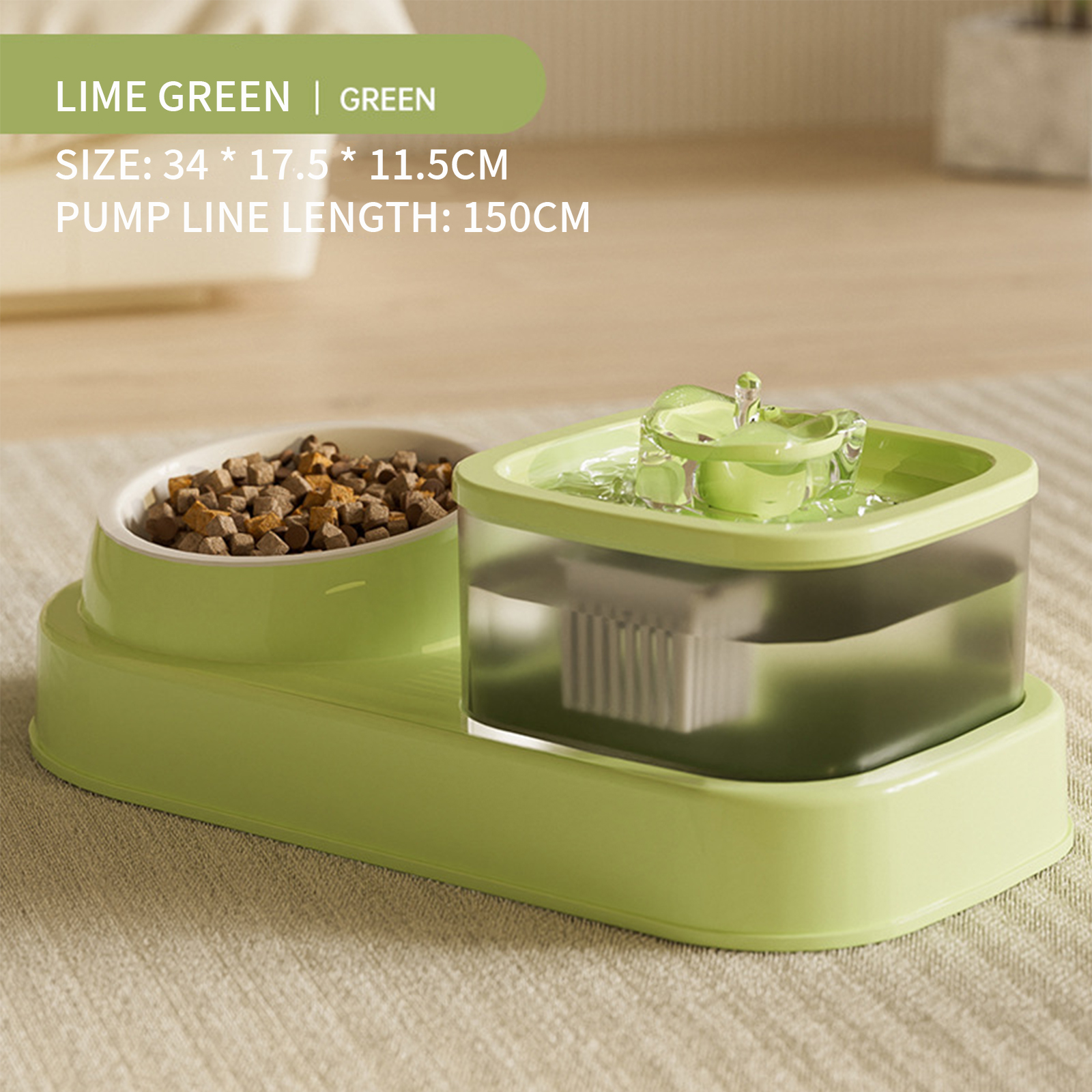 Cat automatic water dispenser with dry wet separation integrated 2-in-1 dog feeding universal pet supplies dropshipping