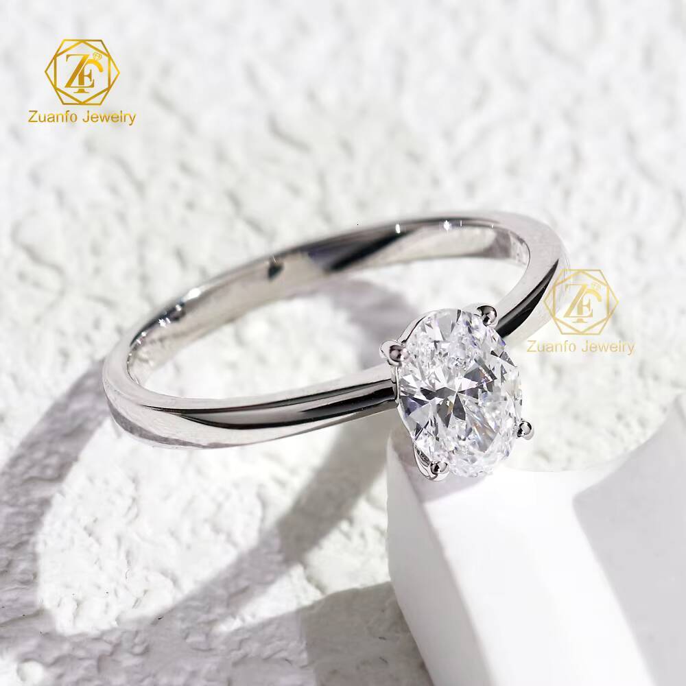IGI GIA Certified HPHT CVD Lab Grown Oval Cut Diamond 18K 14K Real Gold Jewelry Engagement Wedding Ring for Women Man