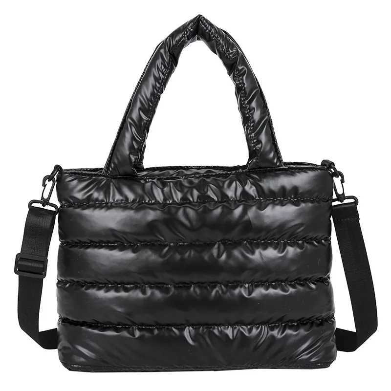 2023 Christmas Bags Winter Handbags Mobile Space Glossy Fem Down Bags Cotton-Padded Jacket Shoulder Handbag Cheap Items Y250730