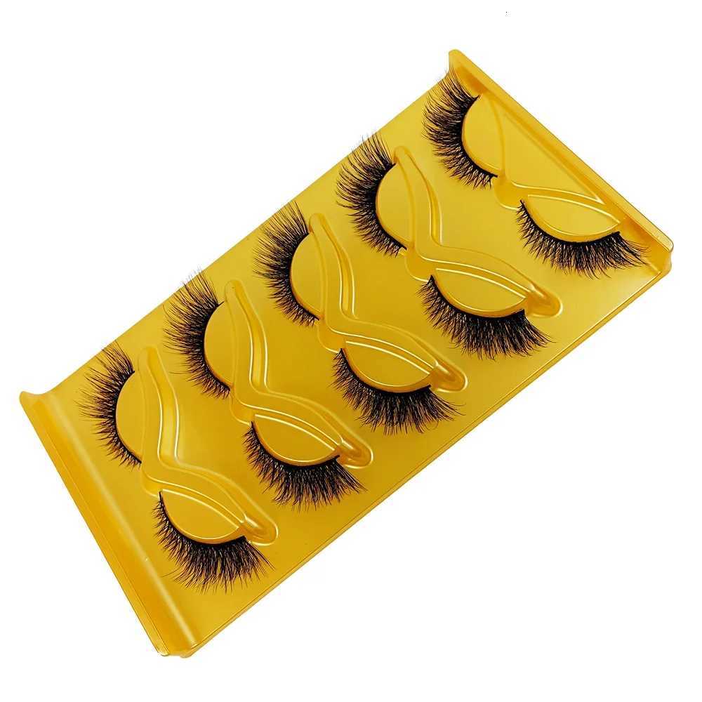 5 Pairs Cat Eye Lashes Wispy Fake Lashes Fluffy Cat Eye Lashes Extensions False Eyelashes Z250731