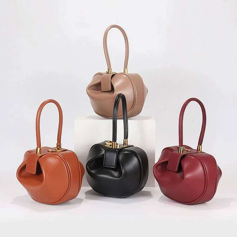 Personalized Soft Leather Bags Clutch Designer Temperament Party Evening Hobos Bag For Women Dumpling Mini Bucket Pouch