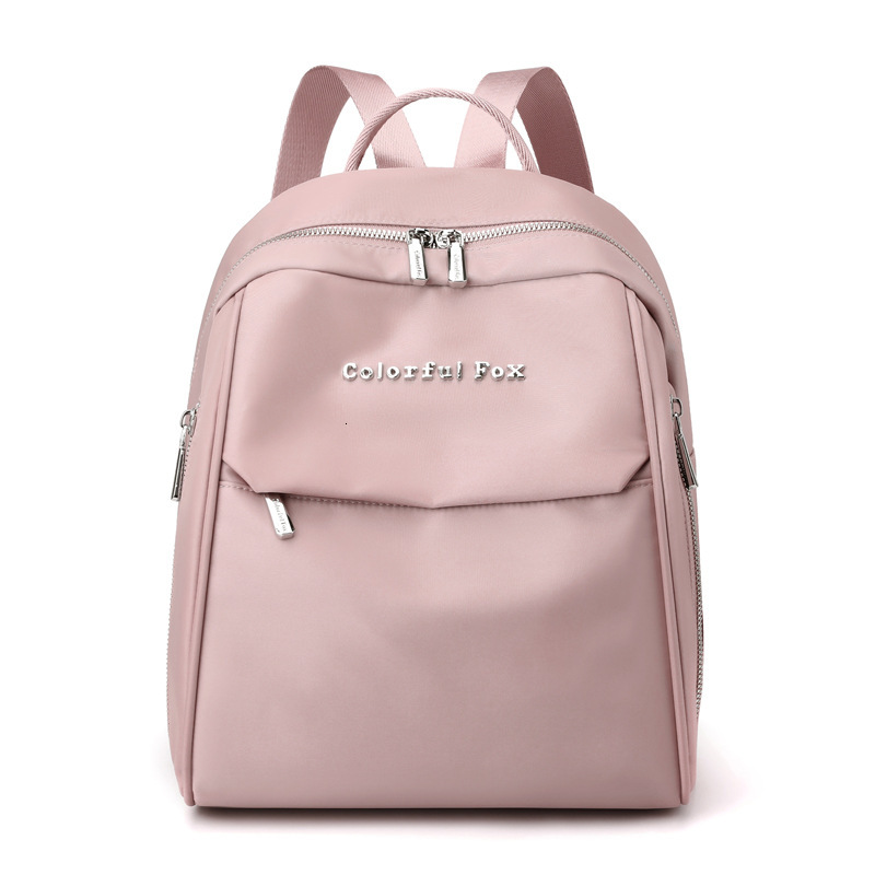 Colorful Fox2025 New Women's Korean Style Trendy Backpack Large Capacity Water-Resistant Student School Bag ddmymoon