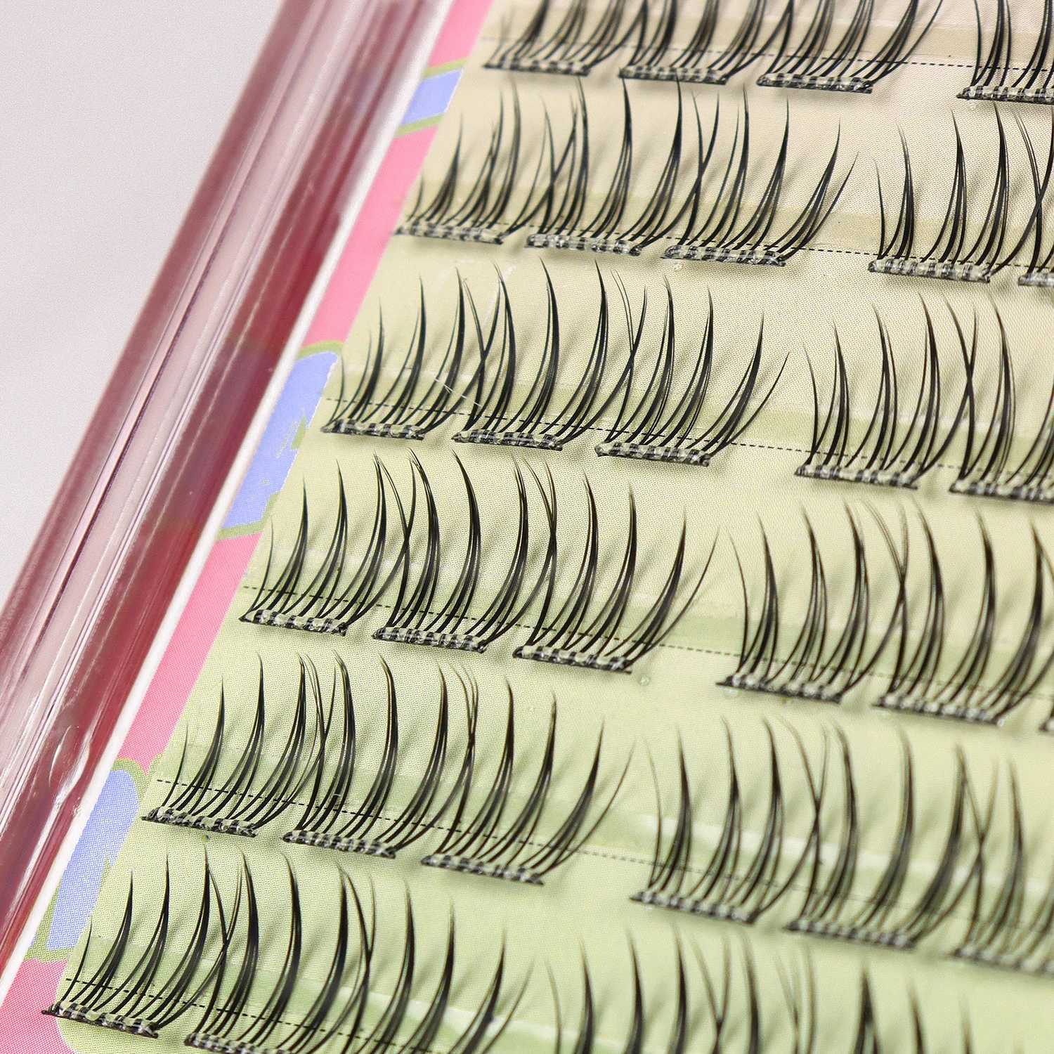 90 Pcs Self-Adhesive Eyelash Cluster Idol Single Cluster DIY Girl Group Natural Trilogy Cartoon Glue-Free False Eyelashes Z250730