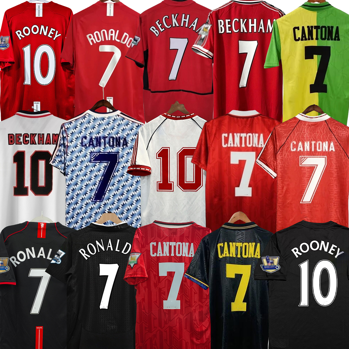 92 93 CANTONA GIGGS KEANE Mancunian Mainoo Mens RETRO Long Sleeve Soccer Jerseys 1998 1999 SOLSKJAER SCHOLES RONALDO FERDINAND ROONEY CHICHARITO 8