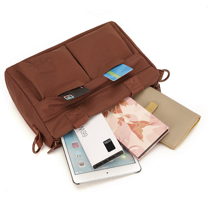 Colorful Fox2025 New Nylon Water-Resistant Handheld Briefcase Single Shoulder Crossbody Women Multi-Compartment Tote Bag ddmymoon