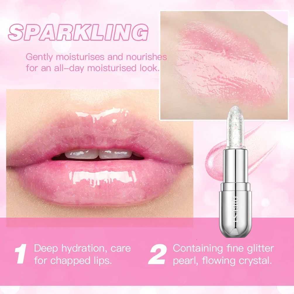 Glitter Lipstick Lip Balm Color Change Transparent Moisturizing Crystal Jelly Pearlescent Lip Plumper Gloss Tint Cosmetic G250729