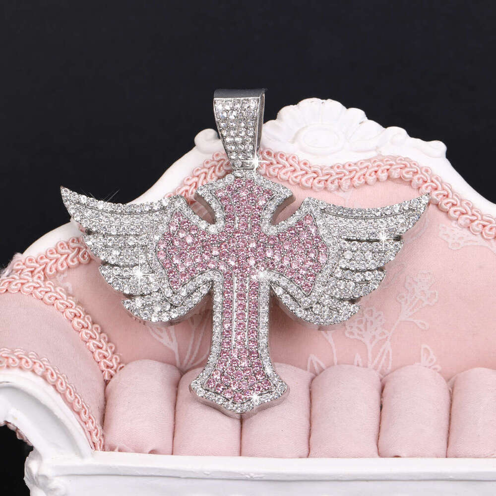 Full Dia Multi-color Angel Wings fashion Creative Alloy Necklace Pendant