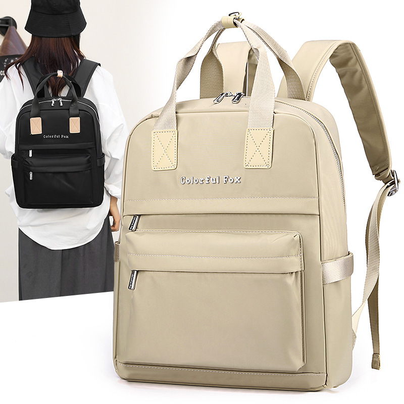 Colorful Fox New Women's Fashion Trendy Korean Version Multi-layer Convertible Trolley Backpack Lightweight Bag ddmymoon