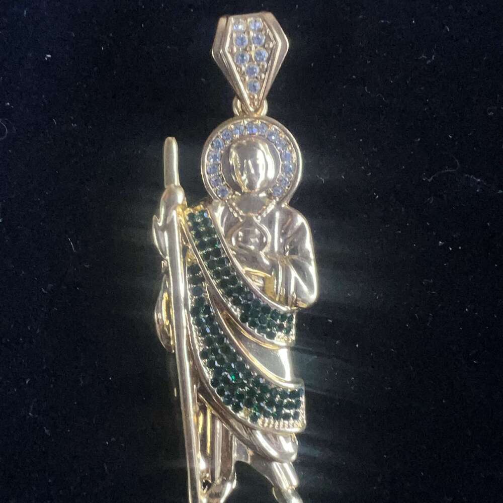 Alloy Inlaid Dia God Jesus Pendant Fashion Creative Braided Chain