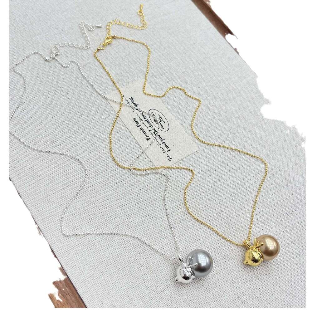 New Gold Gourd Pendant Long Niche Design Light High-end Sweater Chain Elegant Versatile Necklace 0f6