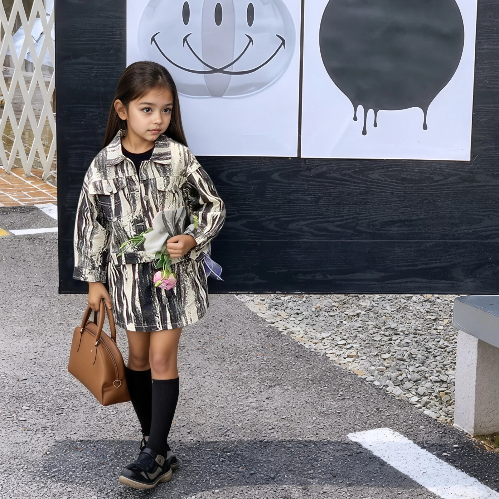 Fashion Baby Girl Cotton Jean Striped Clothes Set JacketSkirt 2PCS Infant Toddler Denim Clothing Set Outfit Baby Clothes 1-10Y 250729