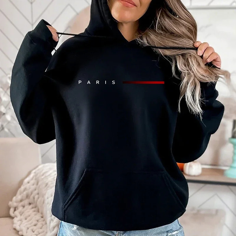 Paris Letter Womens Sweatshirts Printed Home Casual Hoodies Sports Pullover Tops Daily High Quality Clothing Autumn Winter 250729