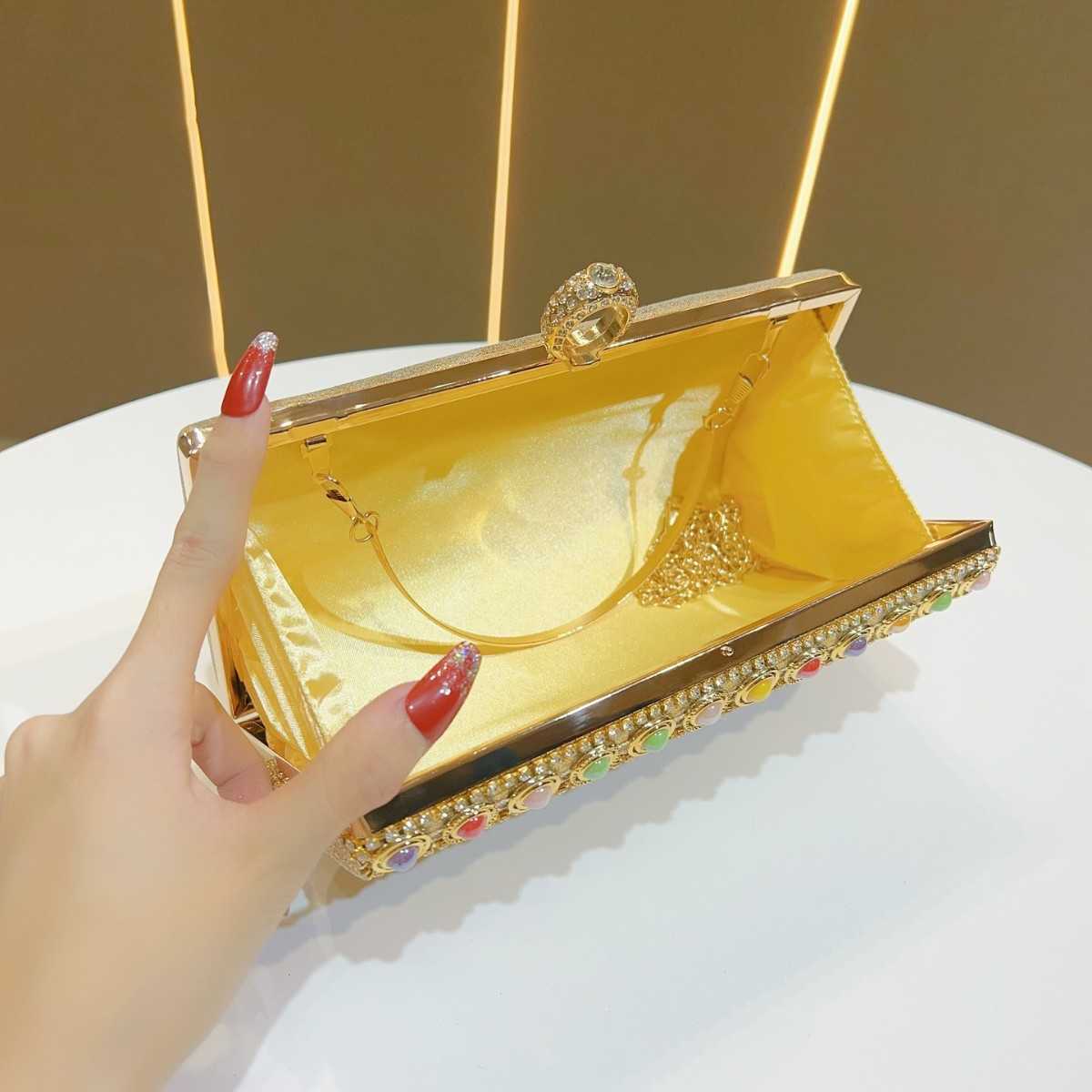 Tassel Evening Bag Rhinestone Dress Party Gift Bag Handheld Banquet Bag Light Luxury Sparkling Diamond Bag