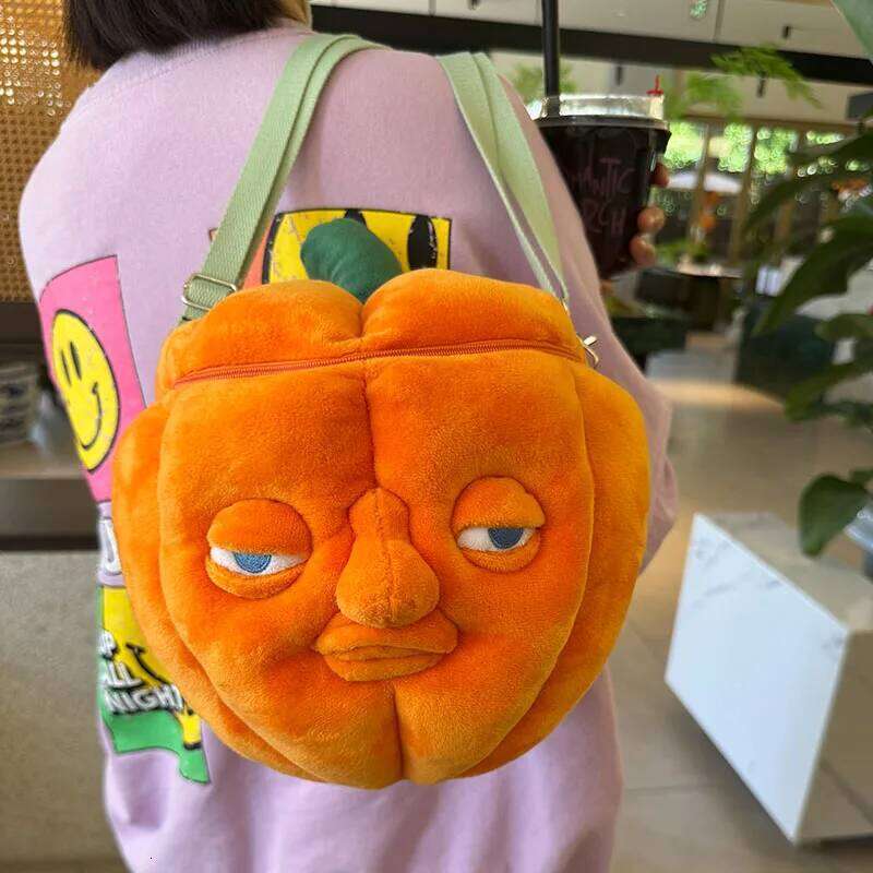 Designer Bags Hot Selling Highland Cow Halloween luxury bag Pumpkin Shoulder Kawaii Plush Lantern Backpacks Bags Kids Gifts