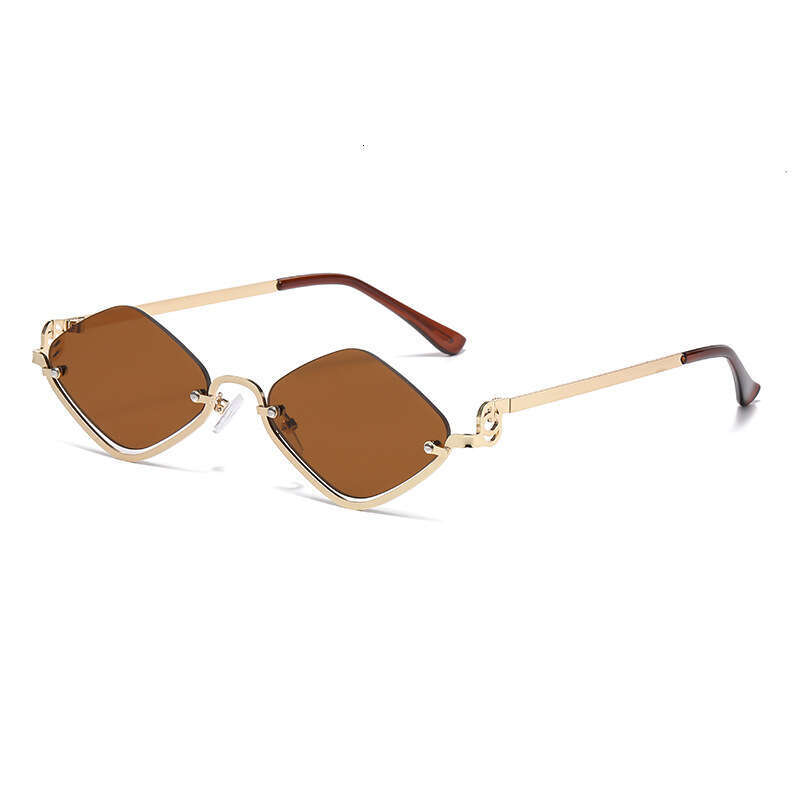 DHcollections 2025 Geometric Semi-Rimless Sunglasses - UV400 Protection, Metal Frame, Fashion Runway Inspired (8 Luxe Colors)