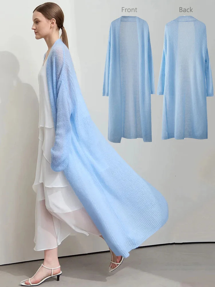 AMII Minimalist Long Sweater Cardigan For Women Spring Casual Office Lady Knitted Coats Loose Female 12551045 250730